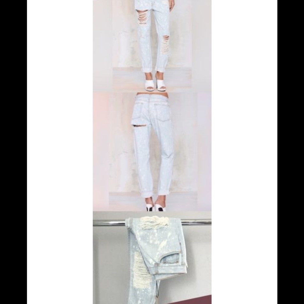 Nasty gal distressed bleach boyfriend jeans
